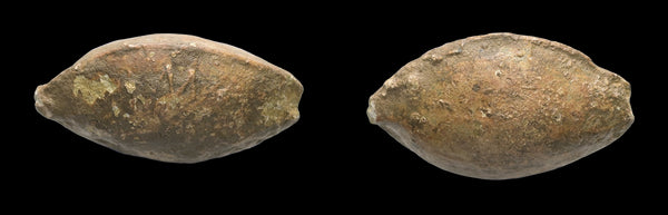 Ancient Greek Lead Sling Bullet with inscription circa 4th to 1st centuries BC